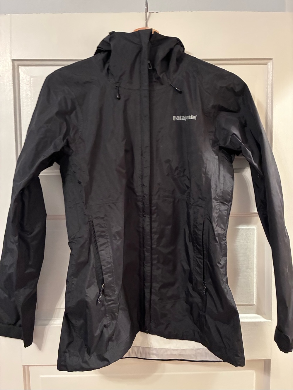 Women’s Patagonia Black Torrentshell 3L h2no Full Zip Rain Jacket Size XS